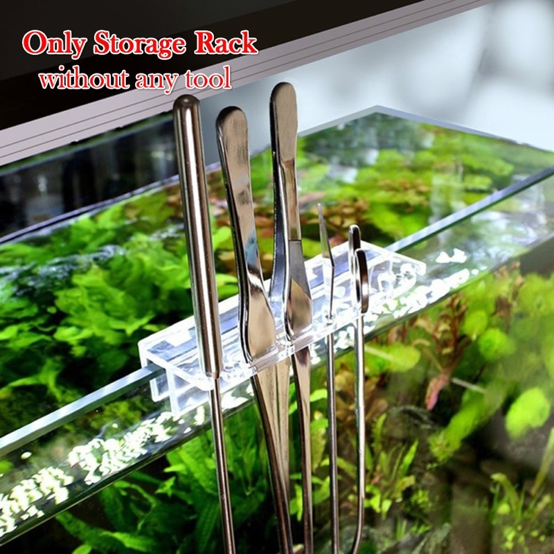 Aquarium Plant Delivery - ชั้นเก็บเครื่องมือตู้ปลาใหม่1ชิ้นที่ยึดอะคริลิกสำหรับแหนบมีดโกนที่ยึดเครื่องมือทำความสะอาดตู้ปลาน้ำหญ้า