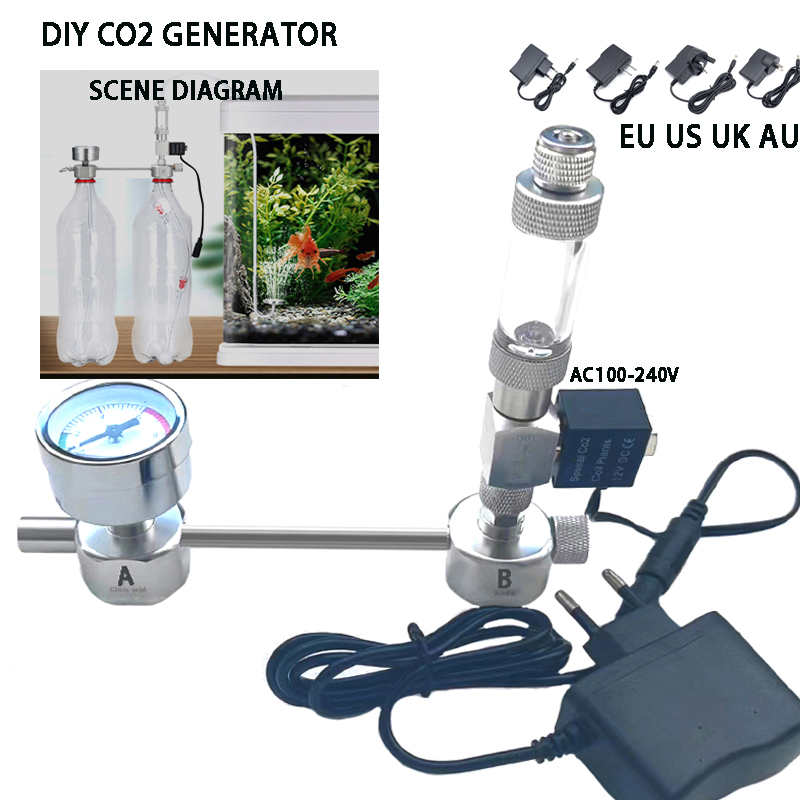 Planted Aquarium Co2 - ชุดระบบเครื่องกำเนิด CO2 สำหรับตู้ปลา DIY เครื่องกำเนิด CO2,