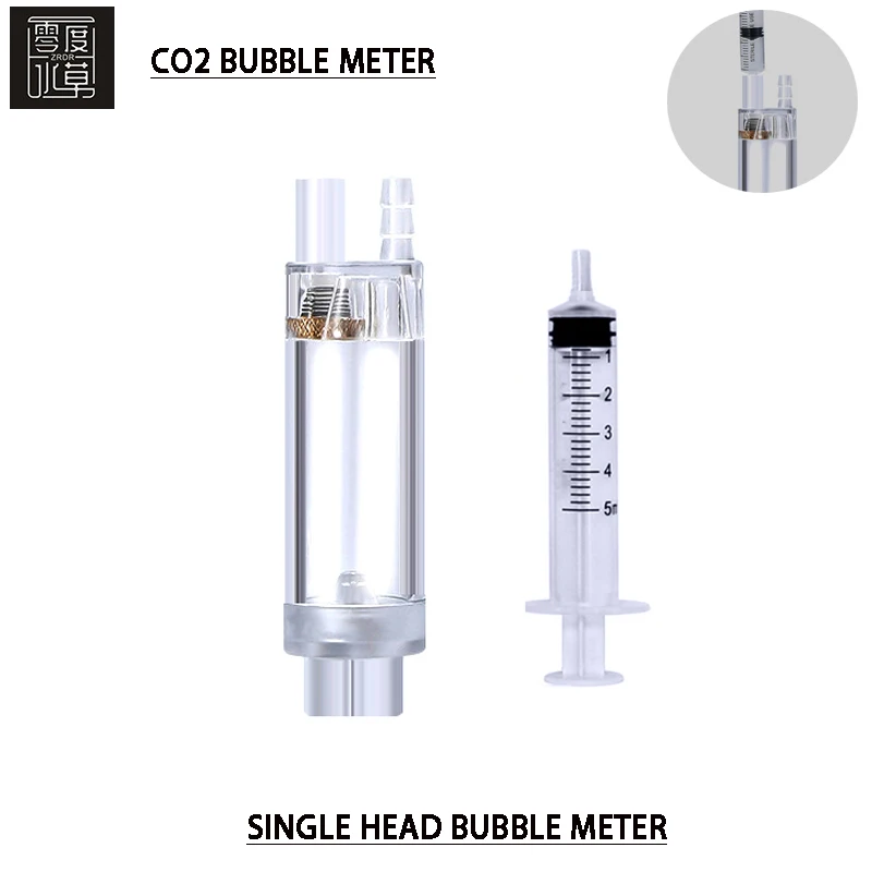 Planted Aquarium Co2 - เครื่องนับฟอง CO2 สำหรับตู้ปลา แบบเติมน้ำปิดผนึก อุปกรณ์บันทึกฟอง CO2