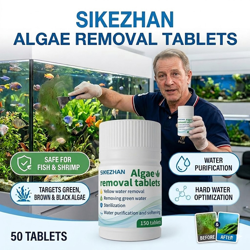 Planted Aquarium Algae Remover - แท็บเล็ตกำจัดตะไคร่น้ำอย่างรวดเร็ว สำหรับทำความสะอาดตู้ปลา ปลอดภัยสำหรับพืชน้ำและปลา ช่วยควบคุมความใสของน้ำในตู้ปลา 150 ชิ้น