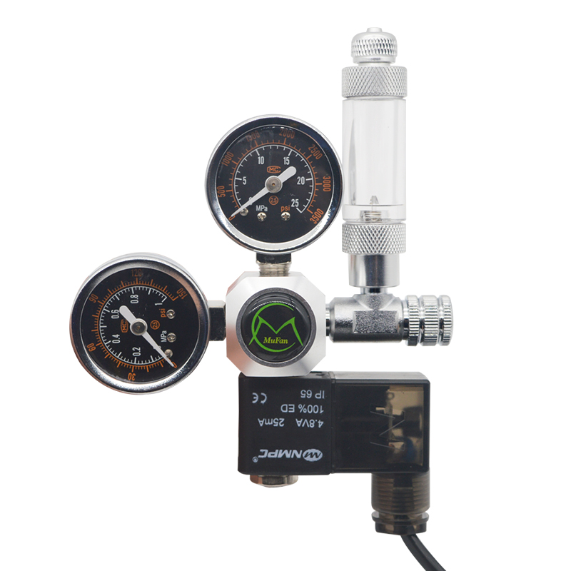 Planted Aquarium Co2 - Aquarium CO2 Regulator Magnetic Solenoid วาล์วตรวจสอบถังปลาพืชอุปกรณ์เสริม