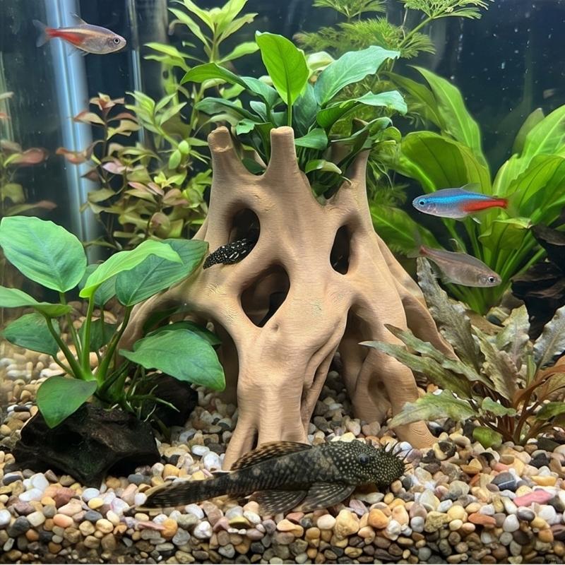ต้นไม้Trunk DriftwoodถังปลาDri - Planted Aquarium With Driftwood บทวิจารณ์และราคา