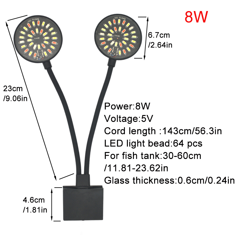 USB พิพิธภัณฑ์สัตว์น้ํา ไฟ LED - Aquarium Plant Growing บทวิจารณ์และราคา