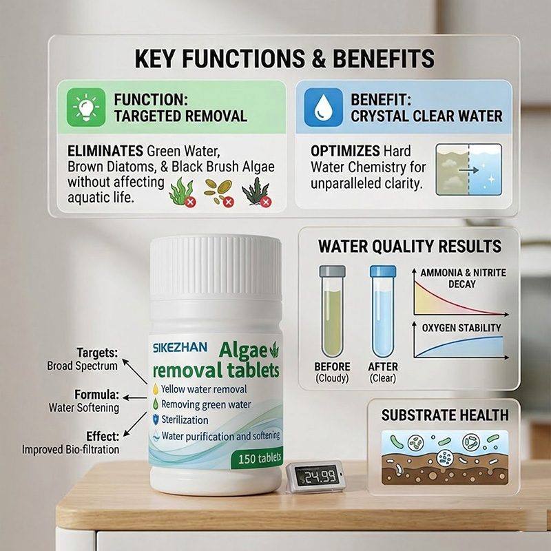 แท็บเล็ตกำจัดตะไคร่น้ำอย่างรวด - Planted Aquarium Algae Remover บทวิจารณ์และราคา